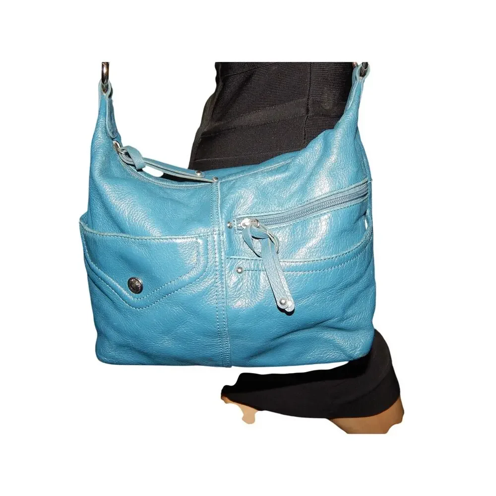 Stone Mountain Turquoise Leather Shoulder Handbag - Picture 8 of 8